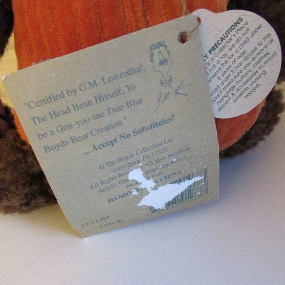 "Punkie Poobear" Retired Boyds Bear - Picture 6 of 8